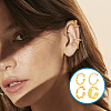4Pcs 4 Styles 925 Sterling Silver Cuff Earrings EJEW-PH0001-38G-5
