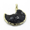 Natural Obsidian Pendants G-F543-01G-3