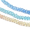 Transparent Painted Glass Beads Strands X1-DGLA-A034-T1mm-A13-4