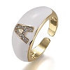 Brass Micro Pave Clear Cubic Zirconia Cuff Rings RJEW-H538-03G-A-3