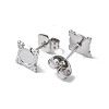 Non-Tarnish 304 Stainless Steel Stud Earring Findings STAS-F286-05P-2