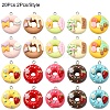 20Pcs 10 Colors Opaque Resin Imitation Food Pendants CRES-YW0001-31-2