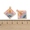 Rack Plating Alloy Enamel Pendants FIND-I038-04A-3