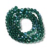Electroplate Transparent Glass Beads Strands EGLA-A035-T6mm-L18-2