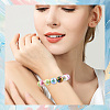 60cs 12 Colors UV Plating Rainbow Iridescent Acrylic Beads PACR-PA0001-11-4