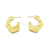 Rack Plating Brass Pentagon Stud Earrings EJEW-G322-18MG-2