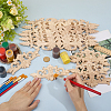 12Pcs 2 Styles Natural Solid Wood Carved Onlay Applique Craft AJEW-AR0005-05-4