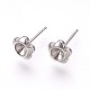 201 Stainless Steel Post Stud Earring Settings STAS-I097-008P-1