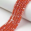 Electroplate Opaque Solid Color Glass Beads Strands X1-EGLA-A034-P8mm-L03-1