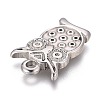 Tarnish Resistant 304 Stainless Steel Pendants Rhinestone Settings STAS-H119-11P-3