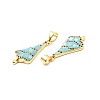 Brass Micro Pave Colorful Cubic Zirconia Pendants KK-G430-01G-05-2