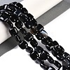 Dyed & Heated Natural Black Agate Beads Strands G-M435-A08-01-2