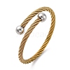 304 Stainless Steel Torque Bangles for Women BJEW-P310-19GP-4