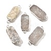 Natural Dyed Quartz Crystal Links Connector Charms G-K189-02S-02-1