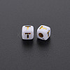 Opaque White Acrylic Beads MACR-Q242-010T-2