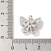 Brass Micro Pave Clear Cubic Zirconia Charms KK-G499-08P-3