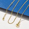 Brass Curb Chain Necklaces for Women NJEW-D302-50G-1