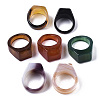 Natural Agate Rings G-N0326-034-2