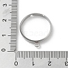 304 Stainless Steel Open Cuff Rings Findings STAS-K278-03P-4