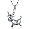925 Sterling Silver Pendant Necklaces NJEW-BB32696-6