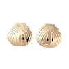 Shell Shape Alloy Stud Earrings for Women EJEW-A112-06KCG-2