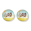 Cartoon Glass Cabochons GLAA-D008-01-2