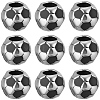 30Pcs Large Hole FootBall/Soccer Ball Alloy Enamel European Beads MPDL-SC0001-12-7