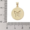Brass Micro Pave Clear Cubic Zirconia Pendant KK-I712-45G-3
