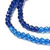 2 Colors Transparent Glass Beads Strands GLAA-G093-01E-3