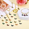 45Pcs 9 Colors Light Gold Alloy Enamel Pendants ENAM-SZ0004-07-7