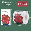 200Pcs Rectangle with Flower Here for You Theme Paper Self-Adhesive Stickers AJEW-S084-02A-1