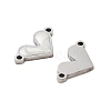 304 Stainless Steel White Enamel Connector Charms STAS-Z078-12P-2