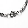 Box Chain Bracelets X-BJEW-M125-01P-2