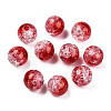 Transparent Crackle Acrylic Beads CACR-N002-20B-3