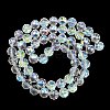 Transparent Electroplate Glass Beads Strands X-EGLA-N002-34C-B02-4