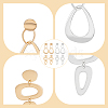 ANATTASOUL 4 Pairs 4 Style Alloy Hollow Teardrop Dangle Stud Earrings for Women EJEW-AN0004-34-3