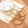 Fashion PVD Vacuum Plating 201 Stainless Steel Bangle Sets BJEW-L664-024C-G-1-5