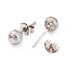 Non-Tarnish 304 Stainless Steel Stud Earring Findings STAS-I183-09A-P-3