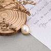 Acrylic Imitation Pearl Wire Wrapped Pendants PALLOY-JF00529-2