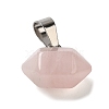 Natural Rose Quartz Pointed Pendants G-K335-03P-14-2