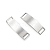 Curved Rectangle 304 Stainless Steel Blank Stamping Tag Links STAS-WH0025-20MP-1