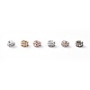 Brass Rhinestone Spacer Beads RB-X0013-10-NF-2