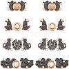  8 Sets 4 Style Alloy Enamel Adjustment Waist Tightener Buckle Buttons FIND-NB0002-69-1