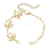 304 Stainless Steel Turtle Link Chain and Brass Paperclip Chain Bracelet Making AJEW-JB01591-1