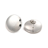 Non-Tarnish 304 Stainless Steel Flat Round Stud Earrings for Women EJEW-I281-06P-2