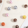 40Pcs 5 Styles Sport Theme Opaque Acrylic Resin Beads MACR-PA0001-05-7