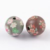 Handmade Flower Pattern Polymer Clay Beads CLAY-Q174-M-2