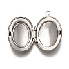 Non-Tarnish 316 Stainless Steel Locket Pendants STAS-O135-05P-3