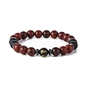 Wooden & Non-magnetic Synthetic Hematite Beaded Bracelet Sets BJEW-JB09063-2