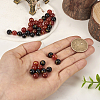 2 Sets 2 Colors Dyed & Heated Natural Black Agate & Red Agate Beads G-TA0001-45-15